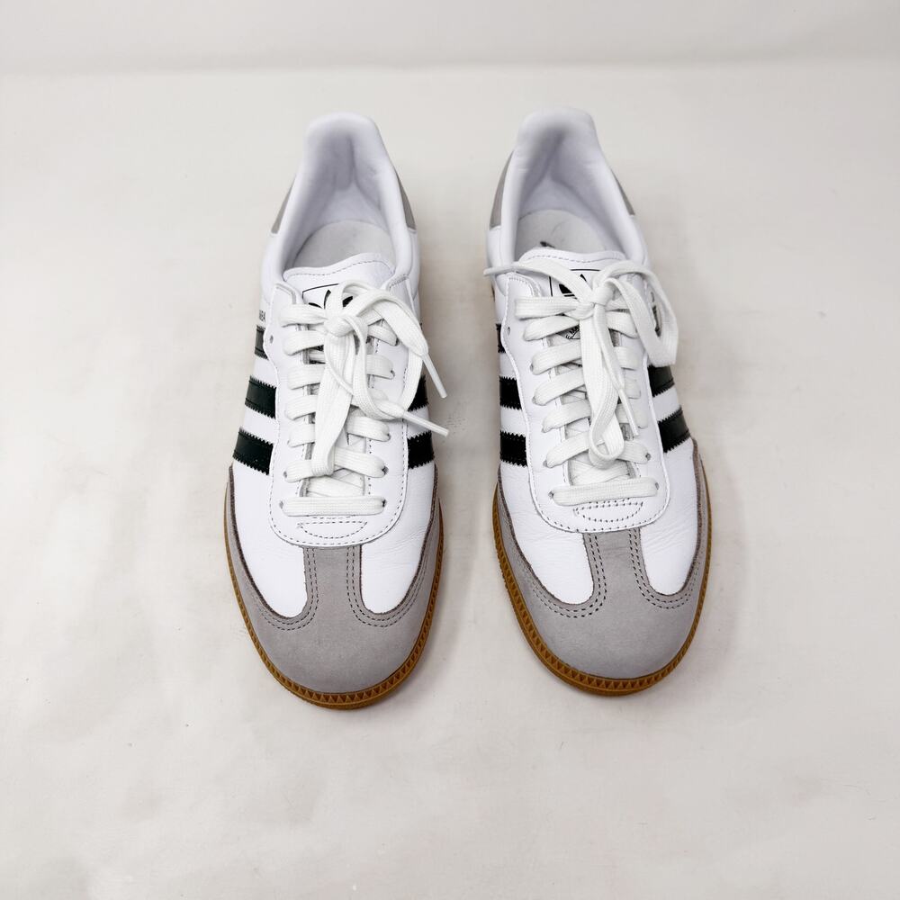 [Adidas] Sambas OG White Forest Green Stripes Lace Up Casual Sneakers Size 9 EUC - Picture 8 of 10